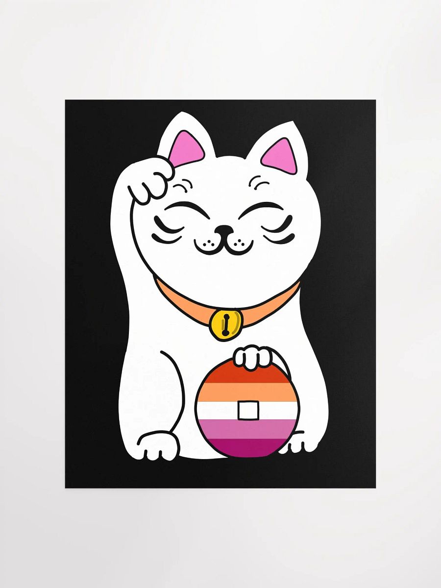 Maneki neko lesbian pride poster product image (1)