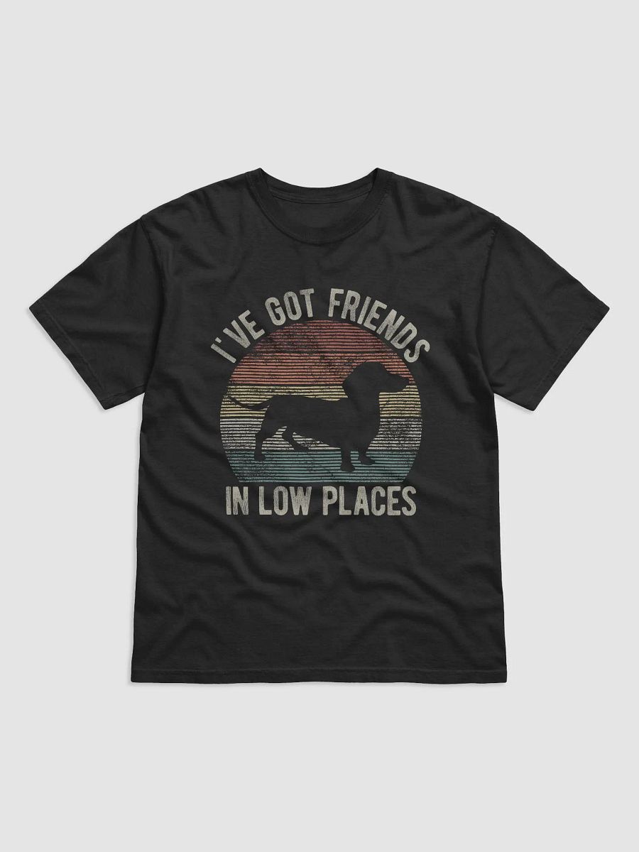I've Got Friends in Low Places Dachshund T-Shirt | Funny Vintage-Style T-Shirt for Wiener Pawrents product image (2)