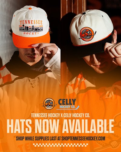 𝗛𝗔𝗧𝗦 𝗡𝗢𝗪 𝗔𝗩𝗔𝗜𝗟𝗔𝗕𝗟𝗘!! 

@cellyhockey.co x Tennessee Hockey hats are on sale now at shoptennesseehockey.com! Link in bio! 

Get...