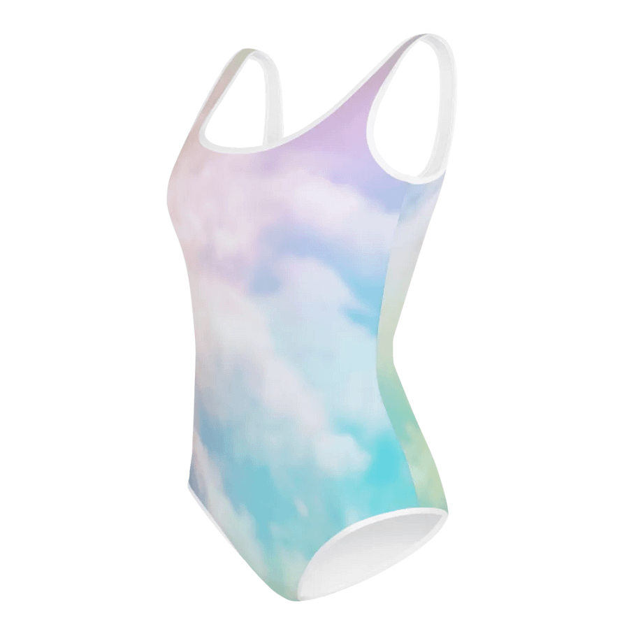 Blur cloud rainbow Design Youth One Piece Swimsuit - V5 product image (1)