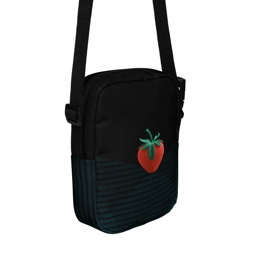 CozyAvocado Black Texture Utility Crossbody Bag Strawberry #1 product image (2)