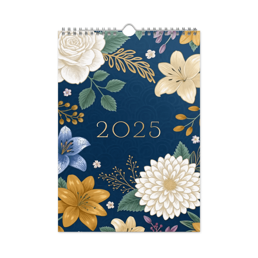 SEAMLESS FLORAL PATTERN WALL CALENDAR 2025 product image (3)