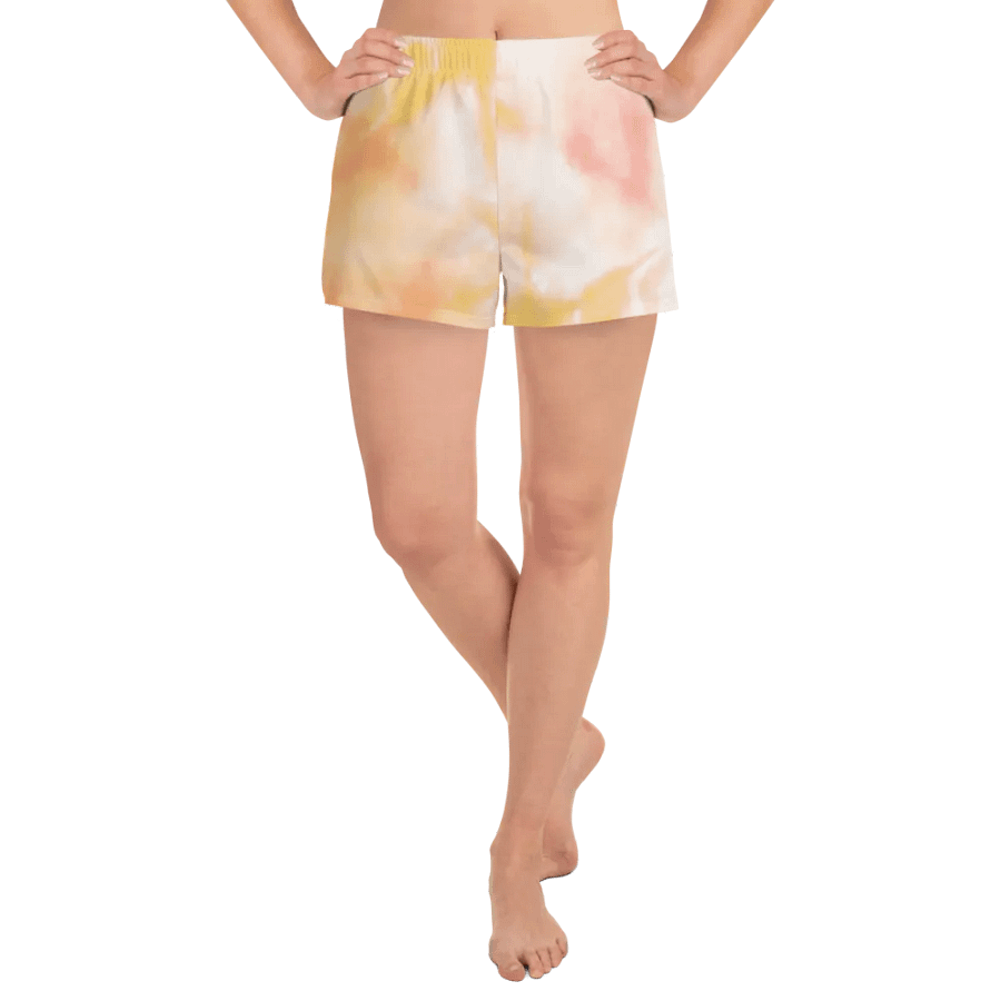 Dreamy Watercolor Print Athletic Shorts product image (11)