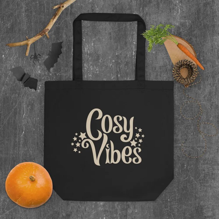 Cosy Vibes Eco Cotton Tote Bag - Black product image (5)