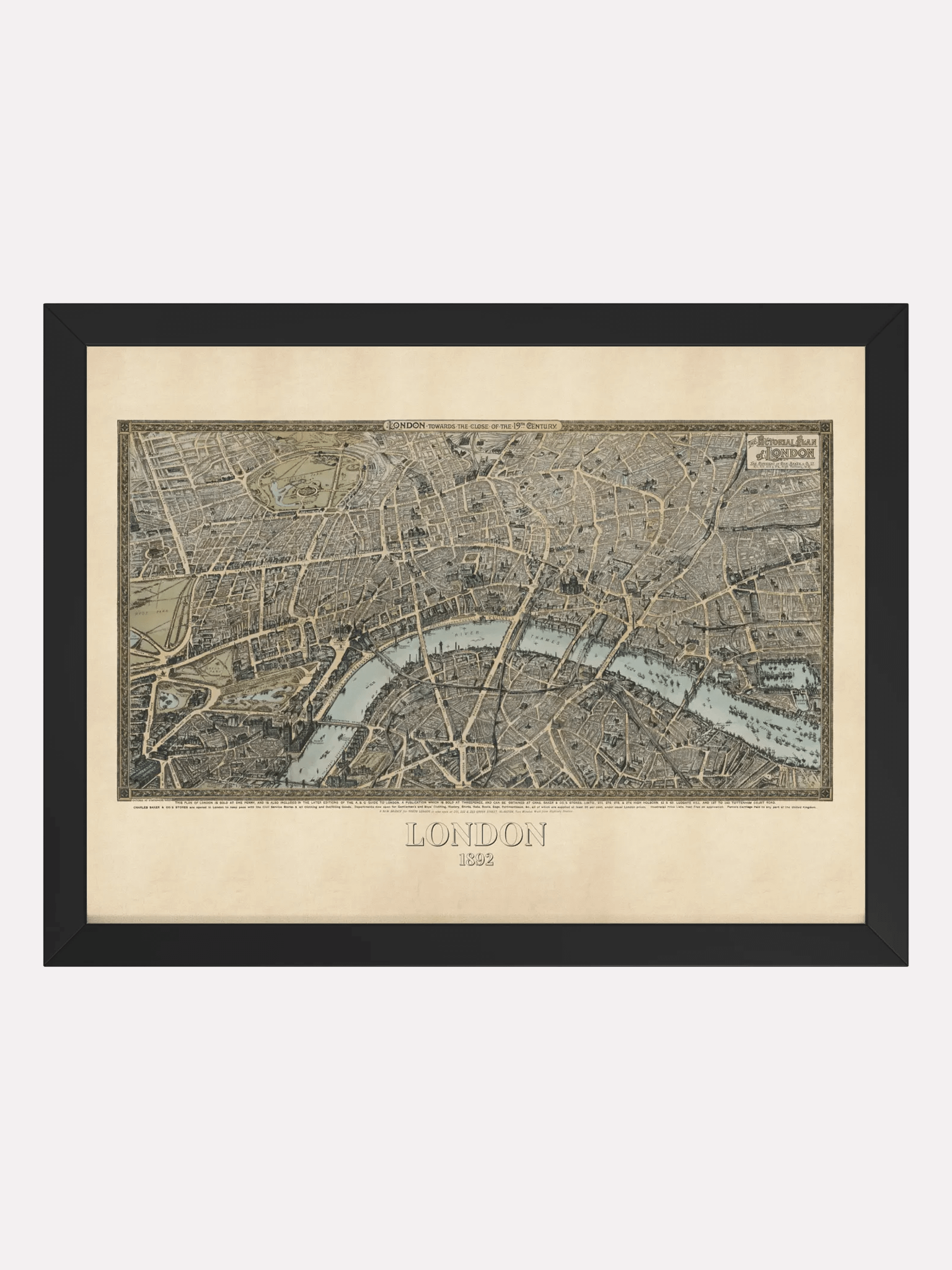 London 1892 (Framed Poster Print) product image (1)