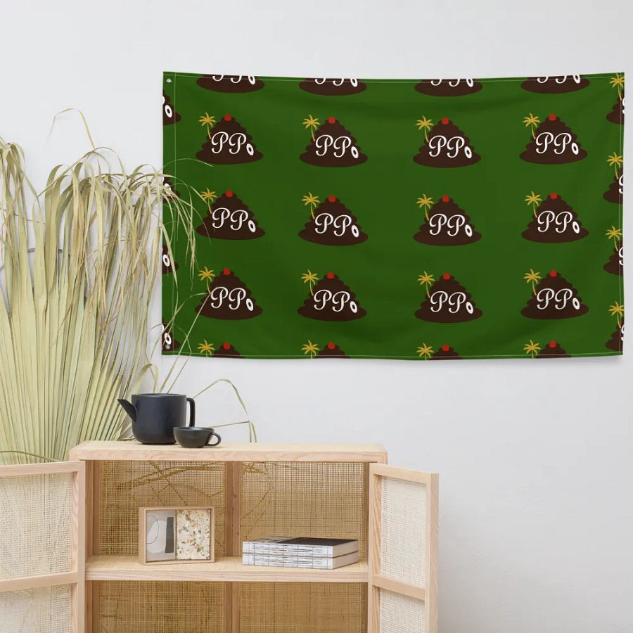 Poop Pees Classic Logo Flag product image (7)