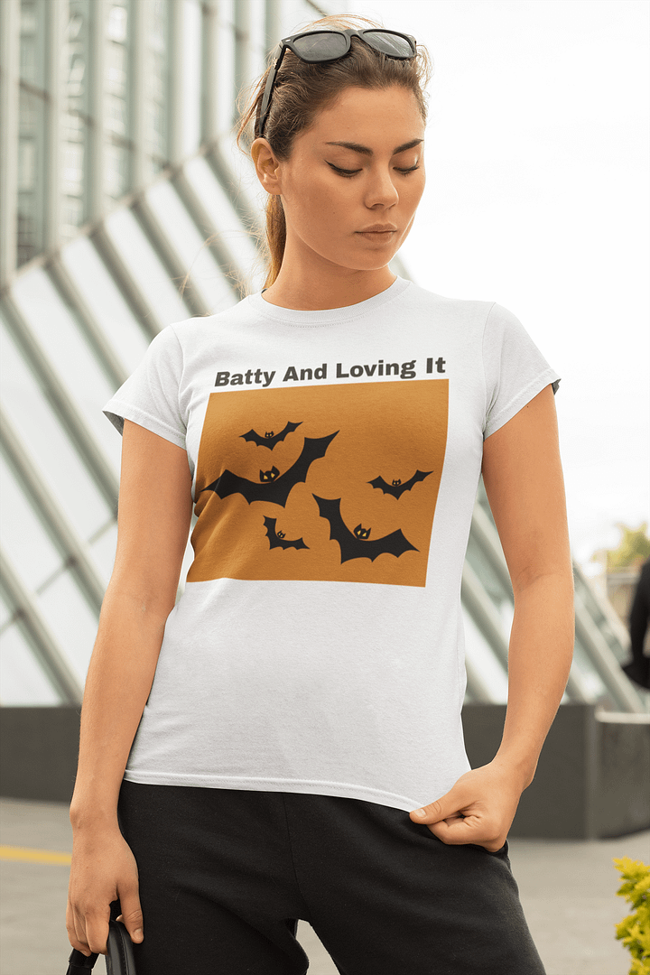 Batty And Loving It Halloween T-Shirt product image (1)