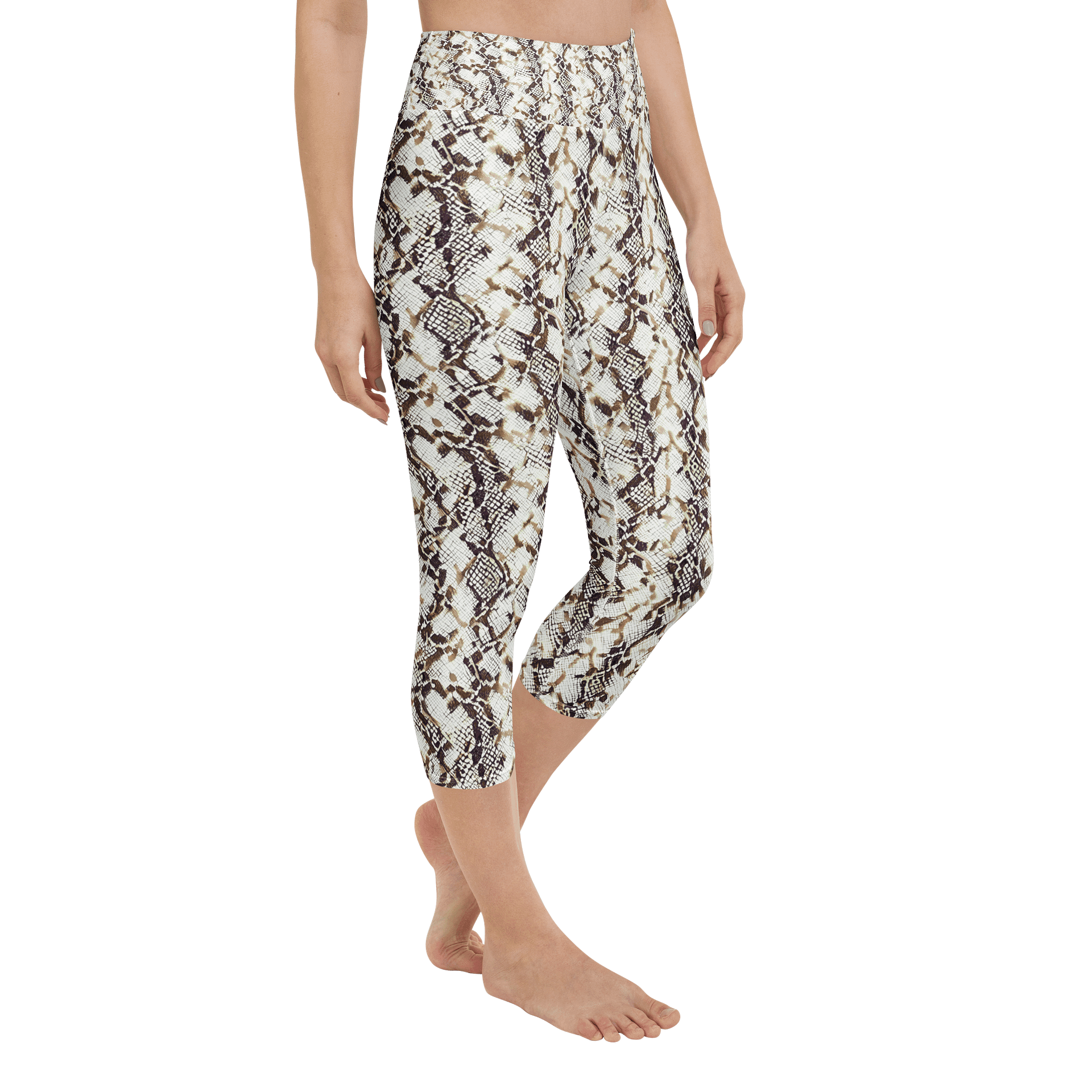 Beige Snake Skin Capri Leggings product image (2)