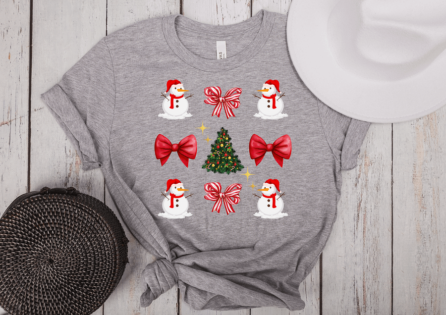 Festive Snowmen Christmas Trendy Coquette T-Shirt product image (19)