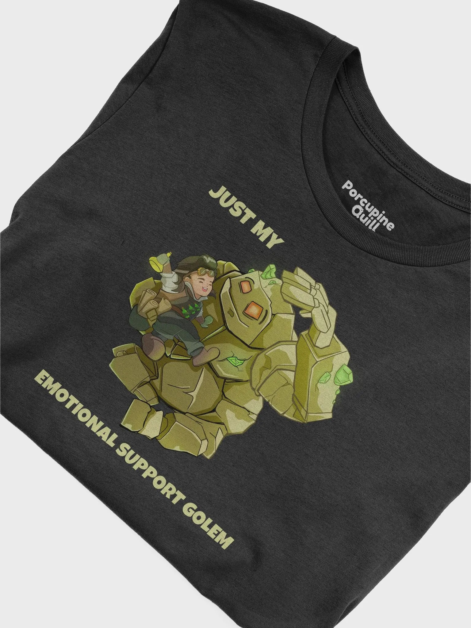 Emotional Support Golem & Alchemist unisex short sleeve T-shirt for RPG players and pet lovers product image (5)