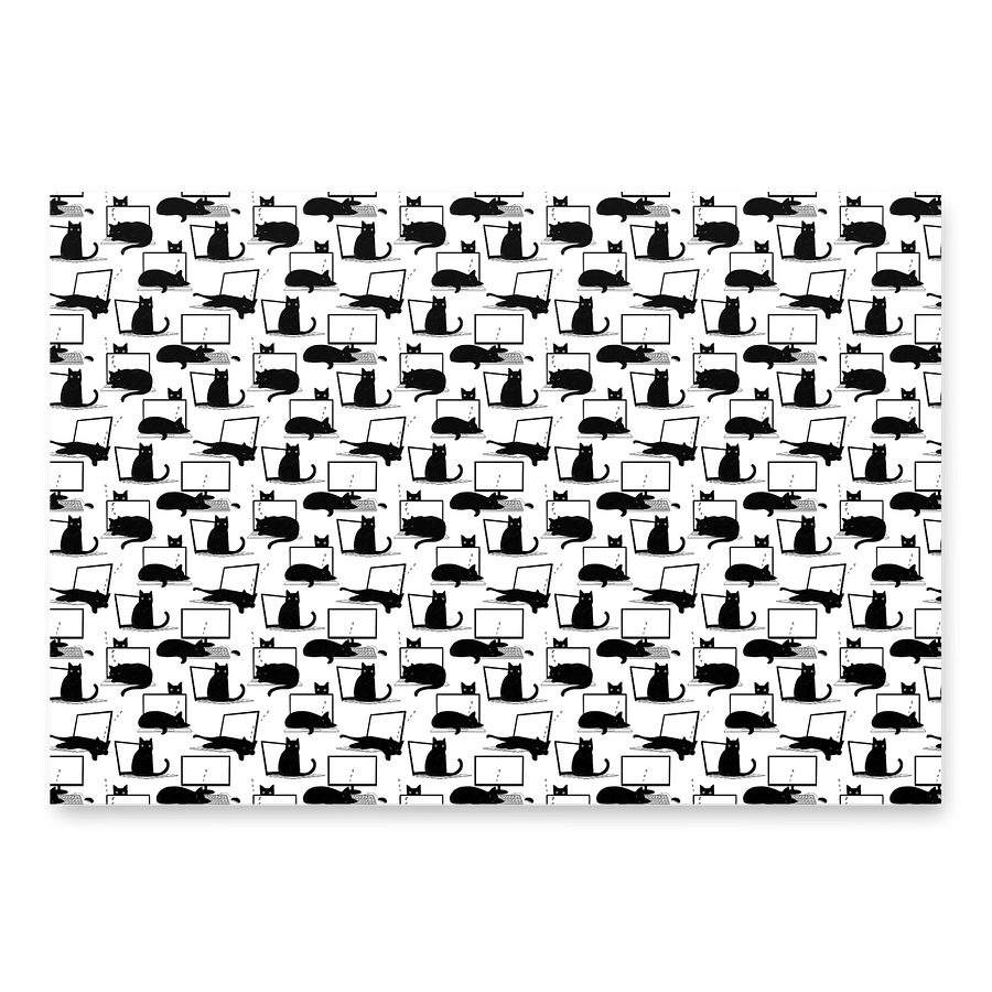 Cats Sleeping on Laptops Wrapping Paper, 3 Pack product image (4)