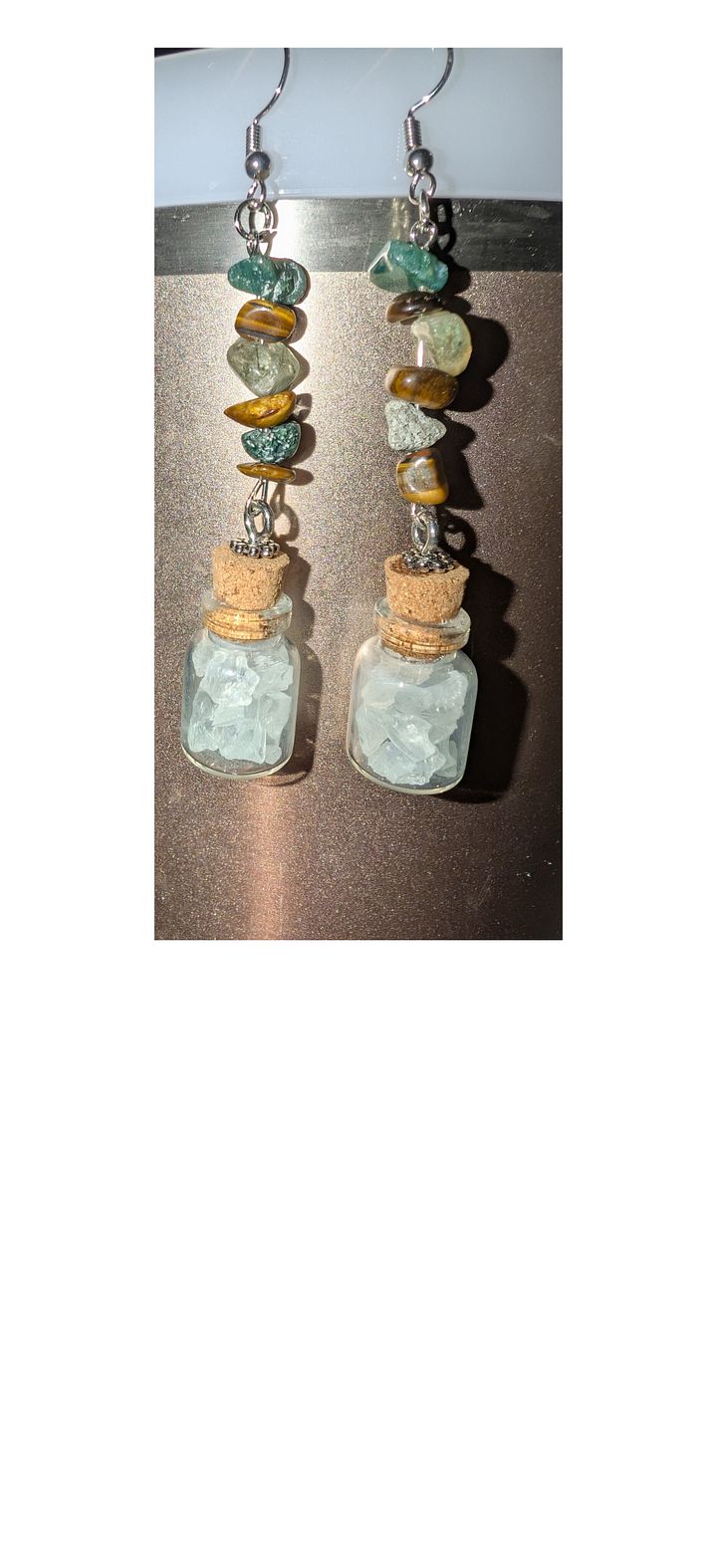 Crystal Dangle Earrings With " Crystal Jar" Charms! product image (1)