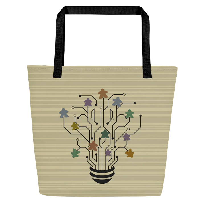 Flowerpot Meeple Shoulder Tote Bag for Board Gamers, Circuit Board PCB Pattern product image (2)