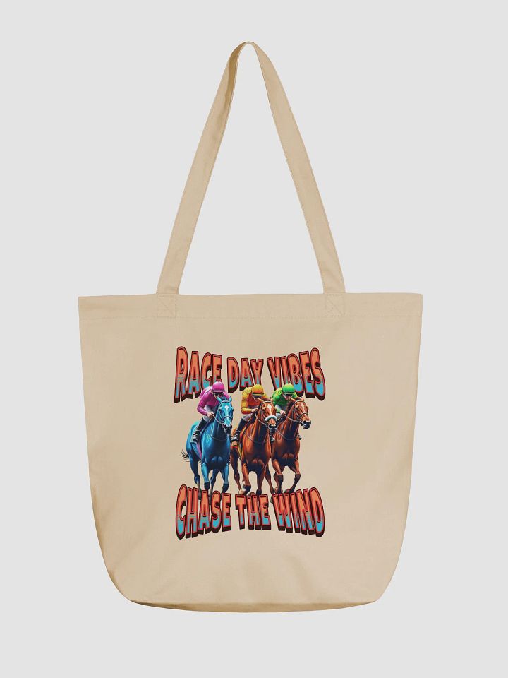 Race Day Vibes Chase The Wind Horse Racing Eco-Friendly Tote Bag product image (5)