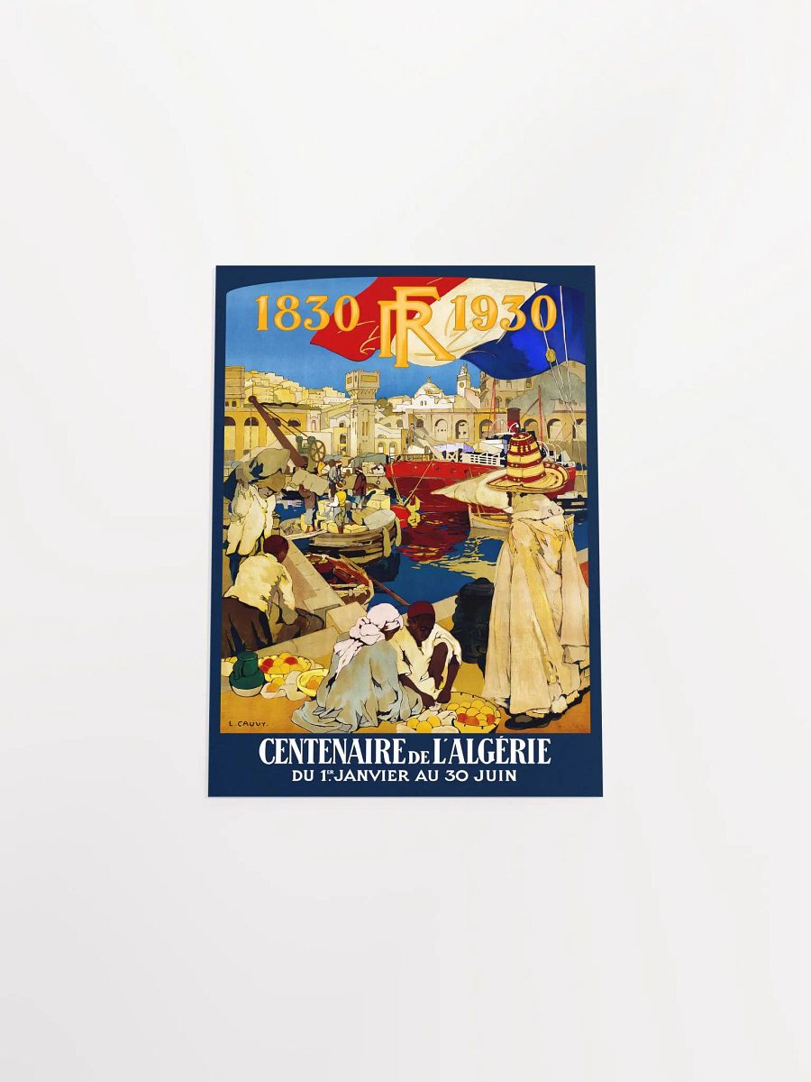 Algeria. Centenaire de l'Algérie 1930. French poster, 1930 — retro vintage travel poster, retro travel art, retro travel wall art product image (9)