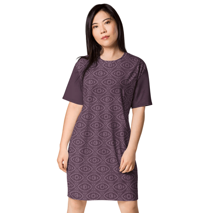 Boho Celestial Eyes Stars & Moons T-Shirt Dress product image (2)