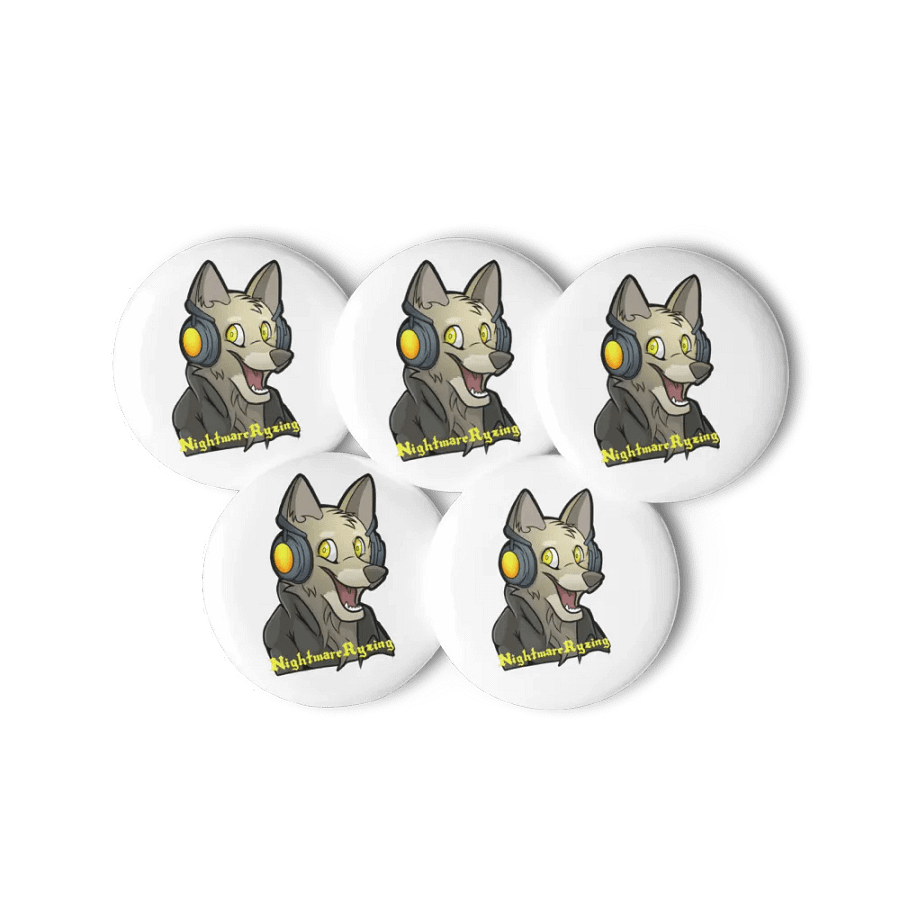 NightmareRyzing Anthro Wolf Pin Buttons Set product image (6)