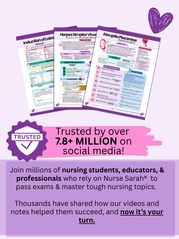 Maternity Nursing Study Guide and Questions by Nurse Sarah® (Digital) product image (5)