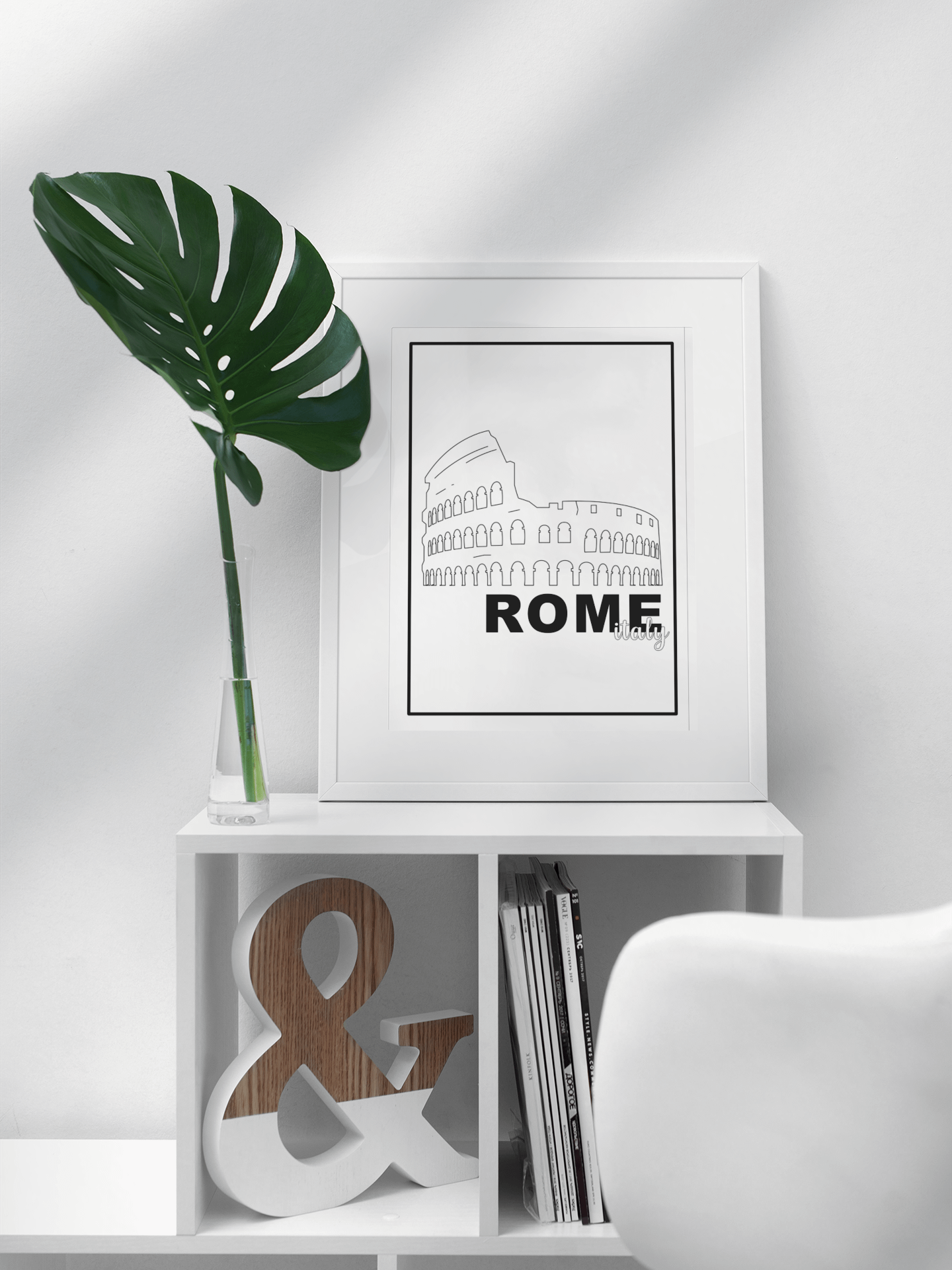 Colosseum Line Art Poster, Rome Italy Landmark Illustration, Minimalist Historic Ruins Drawing, Chic Italian Travel Wall Art Decor product image (3)