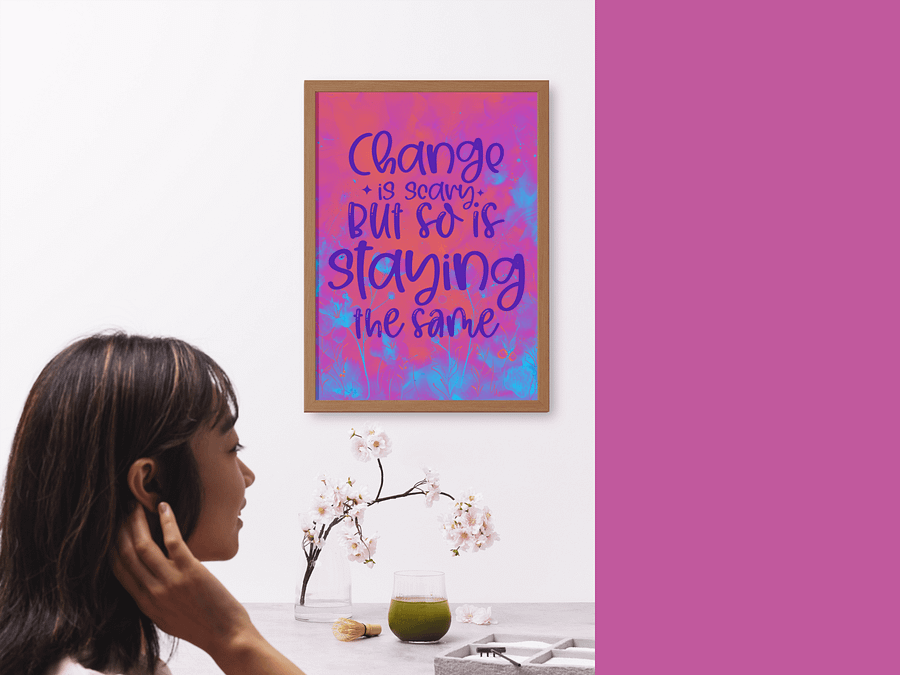 Change Is Scary Printable Wall Art product image (9)