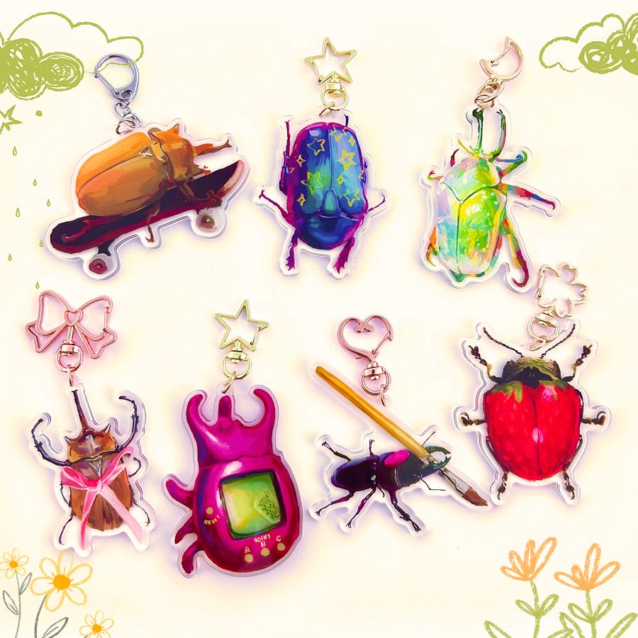 Skateboard Beetle Keychain product image (3)
