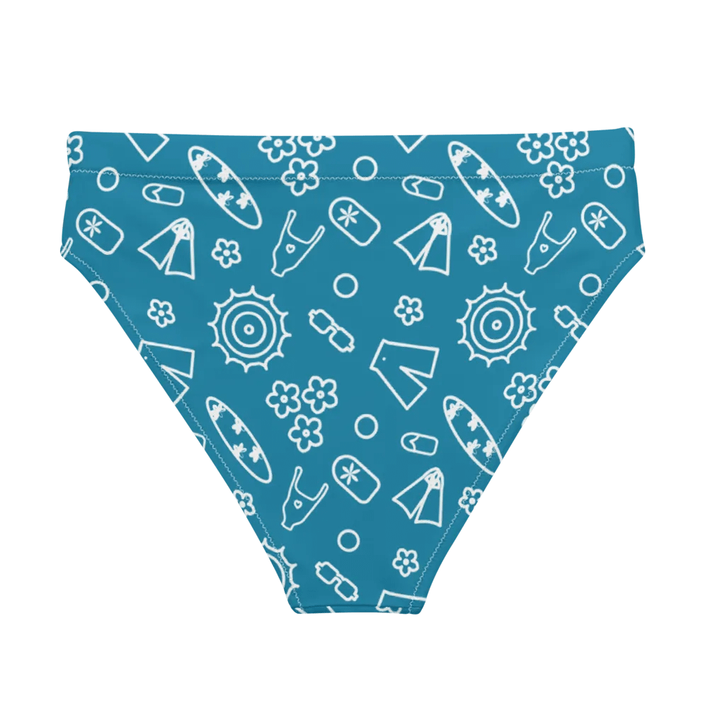 Beach Necessities Pattern High Waisted Bikini Bottom product image (2)
