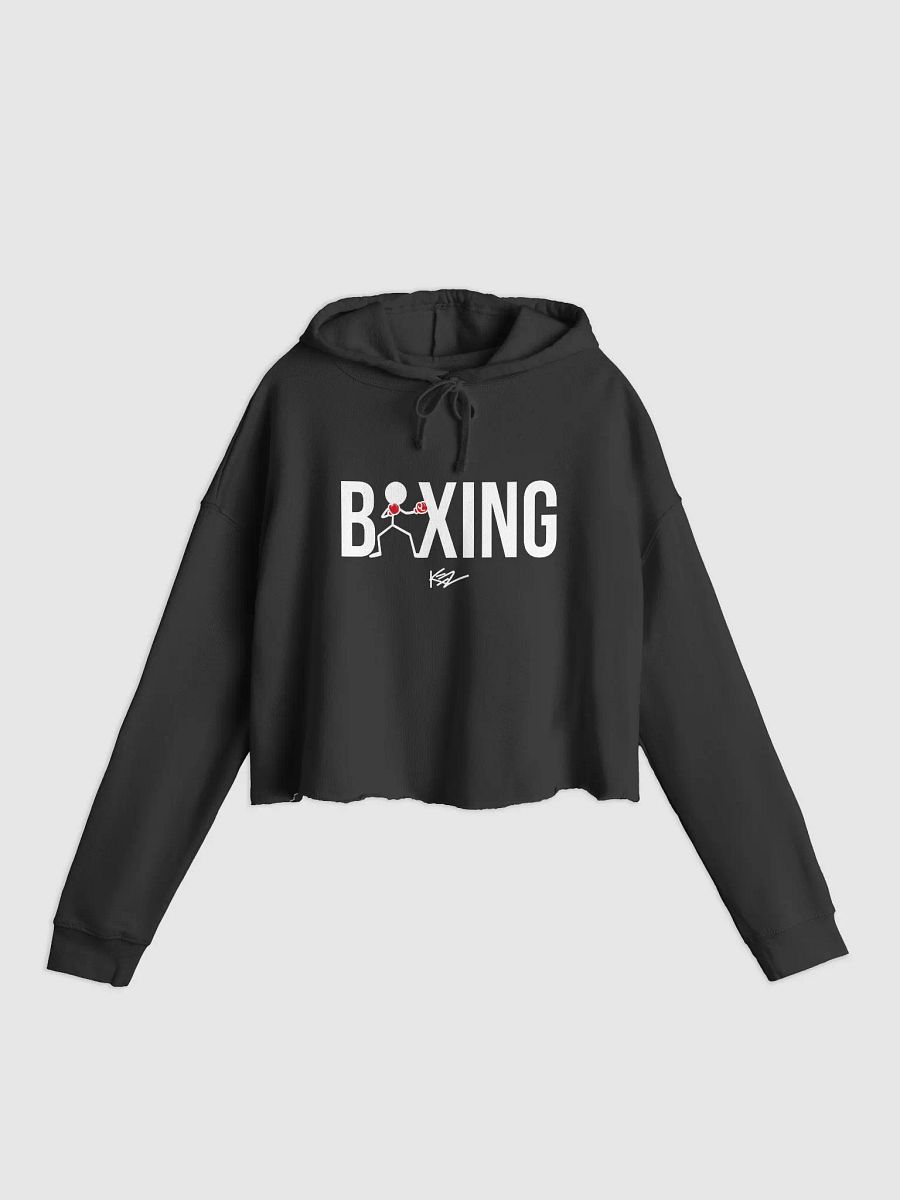 BOXING STICKMAN WOMENS CROP HOODIE product image (1)