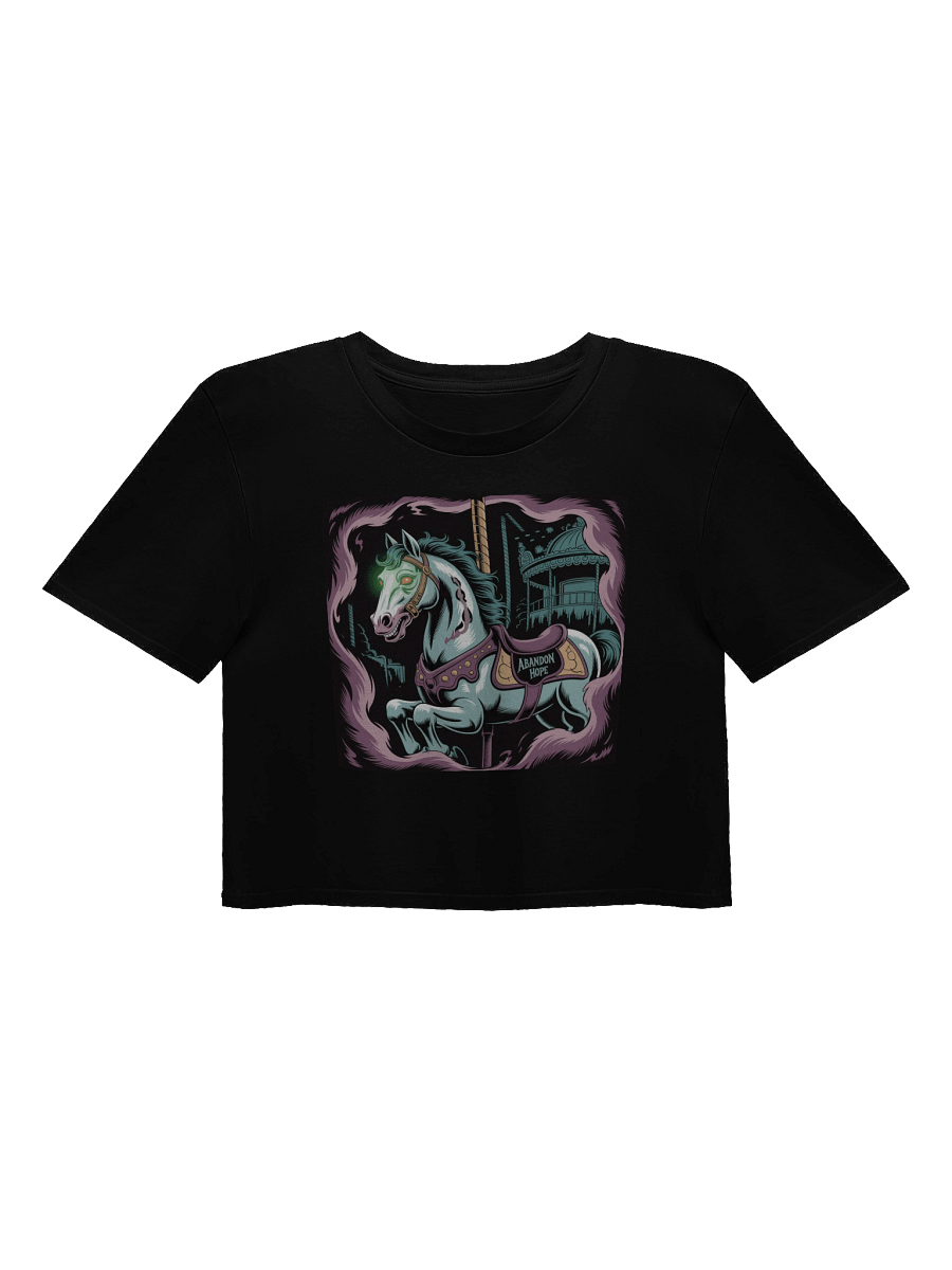 Midnight Veil Designs Gothic Women's Crop Top - Abandon Hope Black product image (1)