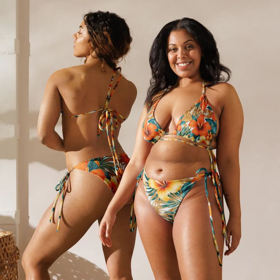 Hawaiin Blooms Recycled Bikini Set product image (8)