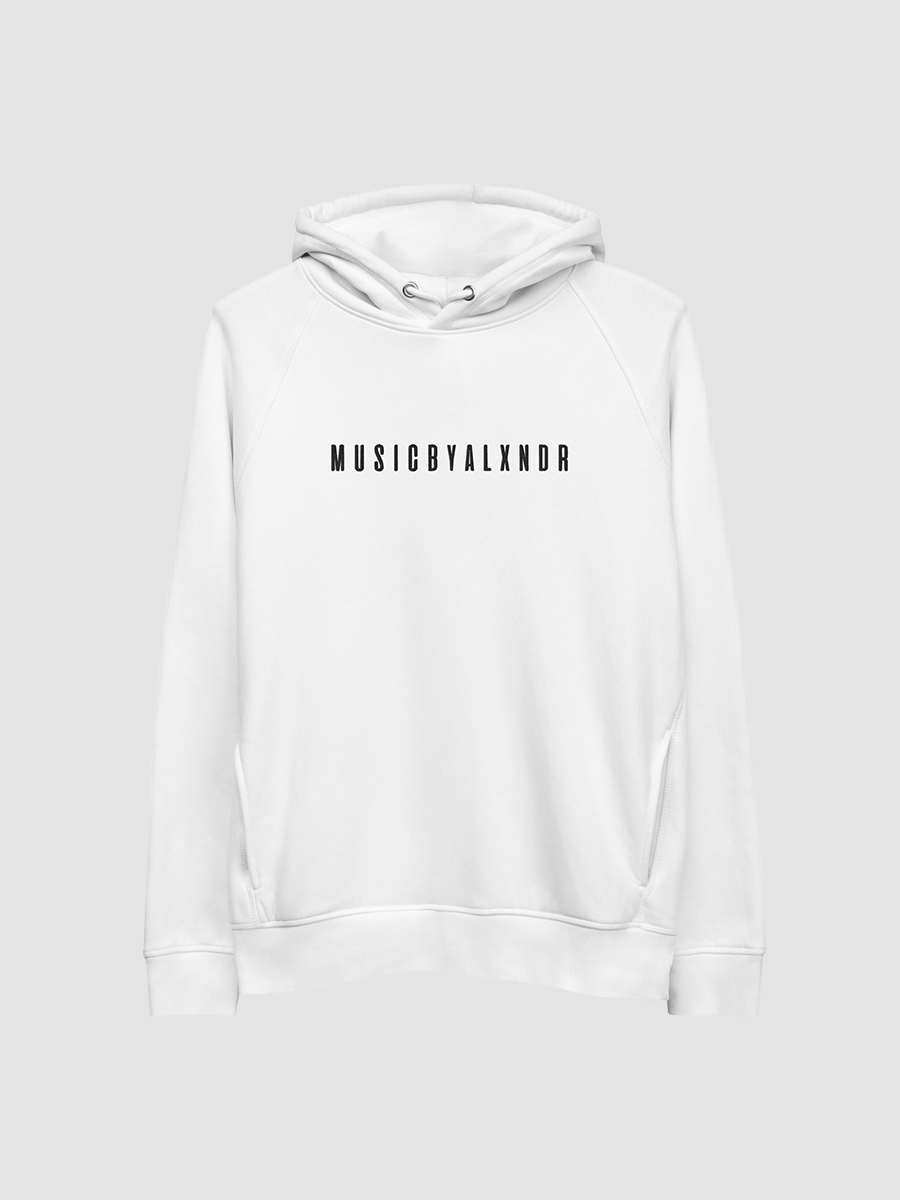 MusicByALXNDR Minimal Black Logo On White Stanley/Stella Eco Hoodie product image (3)