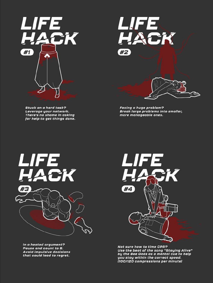 Random Life Hack #2 : Big Problems - Unisex Tee product image (28)