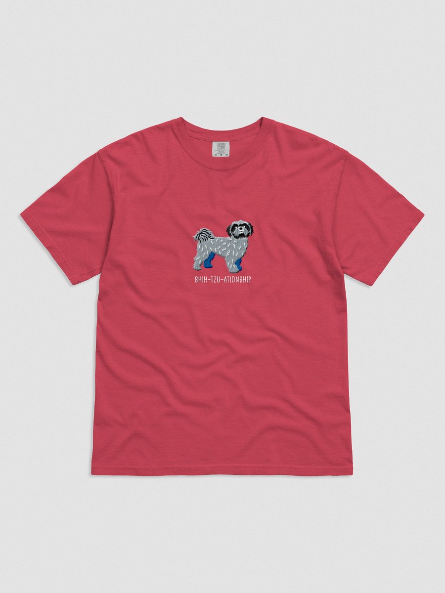 Shih-Tzu-ationship T-Shirt(Embroidered) of a Shih Tzu(Blue) product image (31)