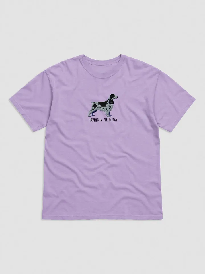 Copy of Having a Field Day T-Shirt(Embroidered) of a Field Spaniel(Blue Roan 2) product image (1)
