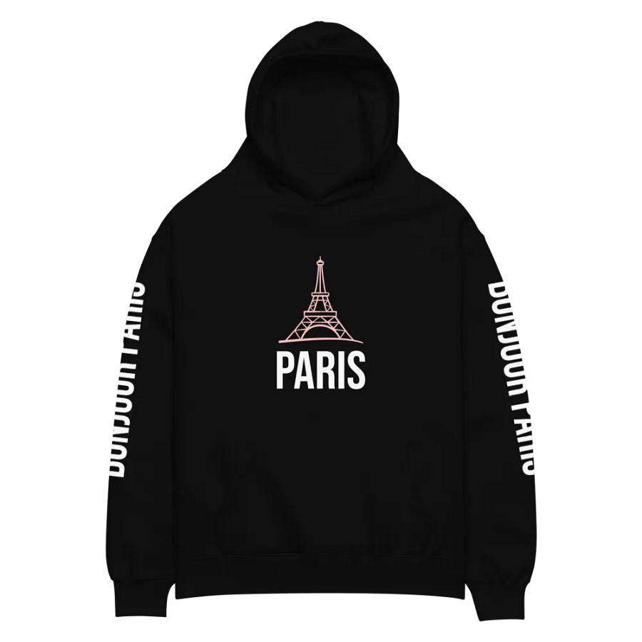 'Bonjour Paris' Eiffel Tower Paris Oversized Hoodie product image (4)