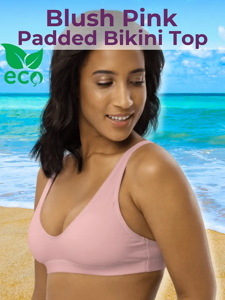 Blush Pink Eco-Green Padded Bikini Top product image (1)
