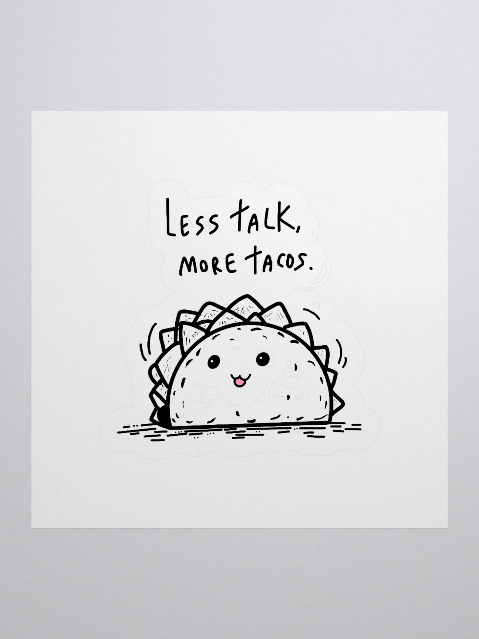 Less Talk More Tacos Kiss Cut Stickers product image (2)