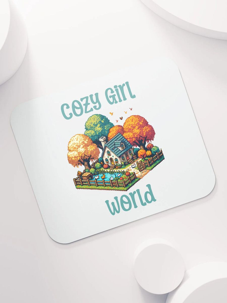 Cute & Cozy Aesthetic Cozy Girl World Mouse Pad product image (7)