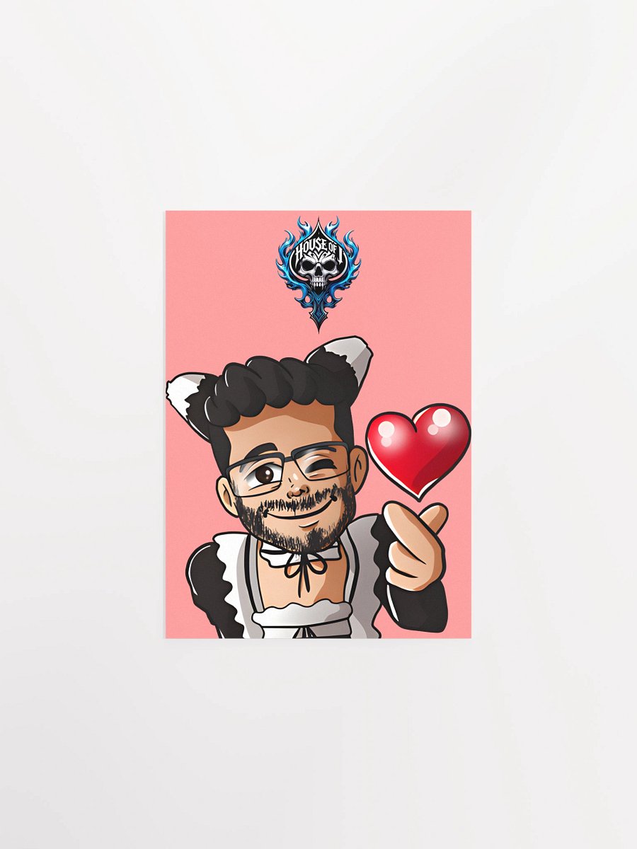 "Maid J " Heart Poster (Pink) product image (1)