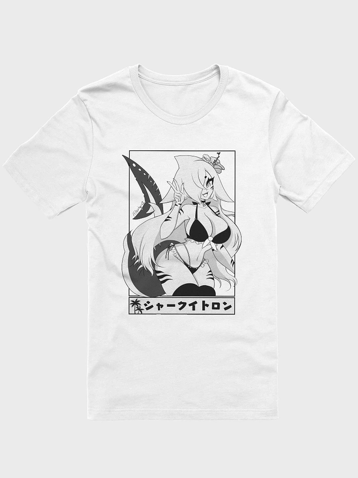 Sharky T-Shirt (White, Minimal Pattern) product image (1)