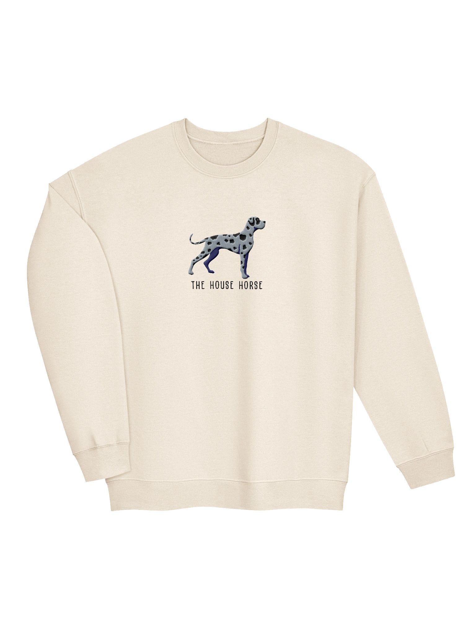 The House Horse Sweatshirt (Embroidered) of a Great Dane(Blue Merle) product image (23)