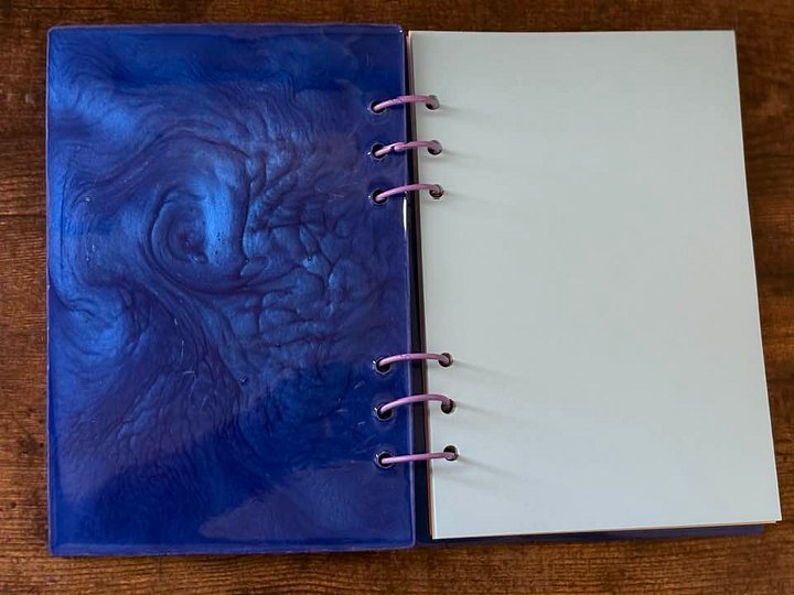 3D Resin Sketchbook – Handmade Refillable Sketch Book with White Sketch Paper (50 Sheets Total) product image (2)