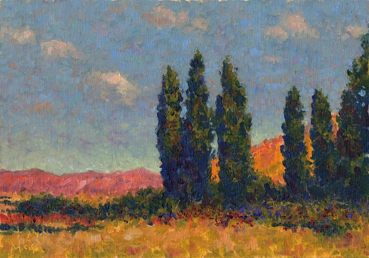 230712 Cypresses in lombardy II Original Study Artwork. product image (1)