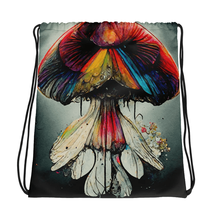 Psychedelic Mushroom Dream Drawstring Bag product image (1)