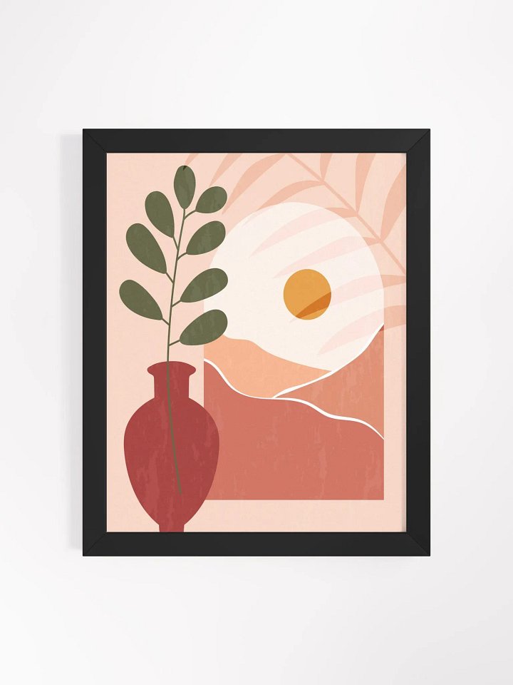 Abstract Vase & Leaf Matte Poster product image (7)