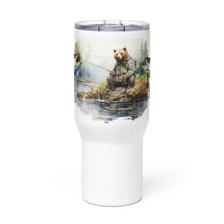 Fishing Bear Travel Mug product image (1)