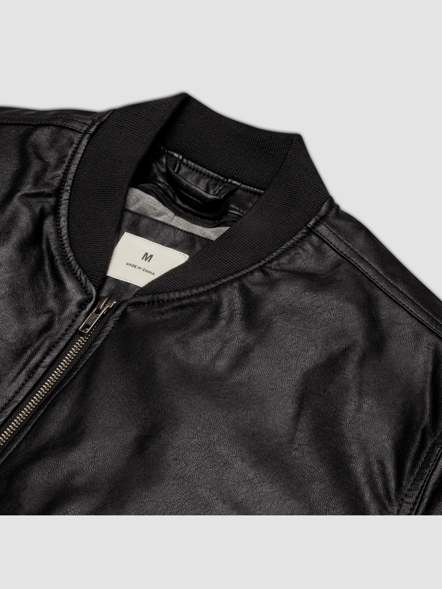 Succ Stole Dickmas Faux Leather Bomber product image (9)