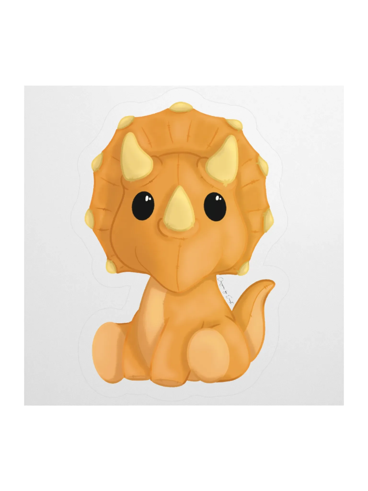 Triceratops Plushie Sticker product image (1)