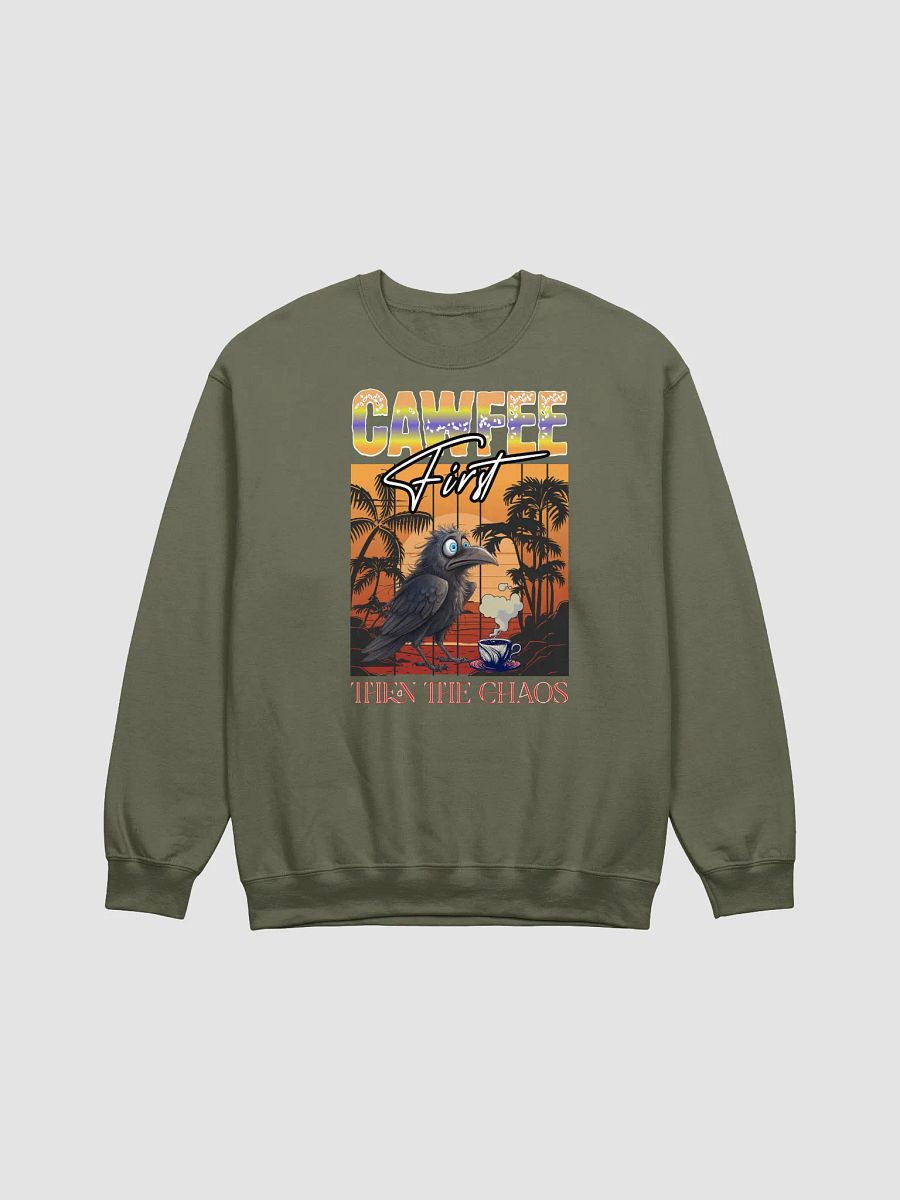 Cawfee First Then The Chaos Crewneck Sweatshirt product image (13)