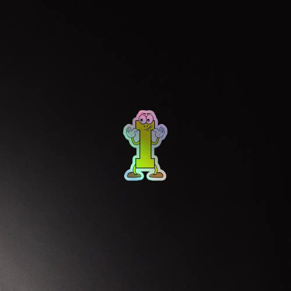 I Holographic Cartoon Character Sticker product image (4)