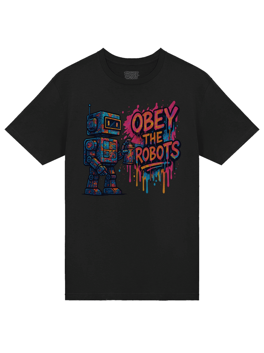 Obey the Robots – Retro Graffiti Street Art product image (5)